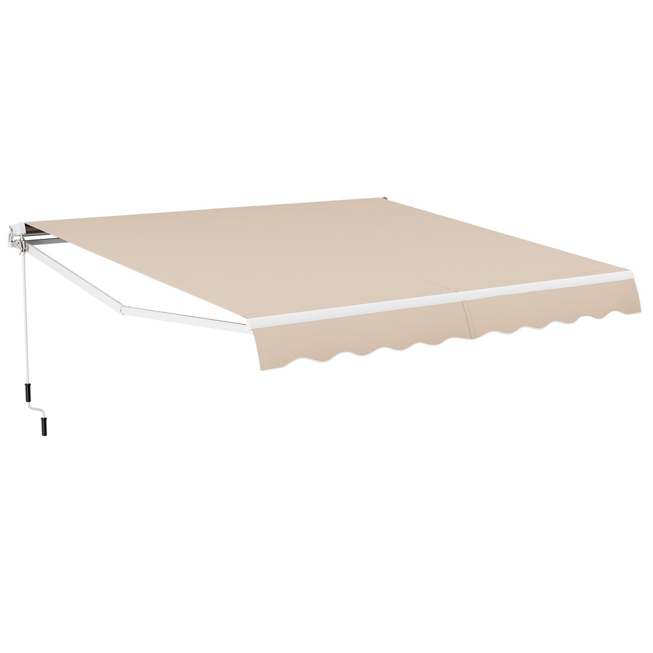 12x10 Feet Retractable Sunshade Awning Durable Aluminum Patio Shelter
